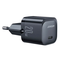 Charger 1xUSB-C, up to 20W, QuickCharge up to 12V 1.67A: Joyroom Mini Tcf02 - Black
