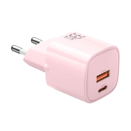 Charger 1xUSB-C + 1xUSB, up to 33W, QuickCharge up to 20V 1.5A, 11V 3A: Mcdodo Ch015 - Pink
