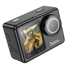 Экшн-камера Hoco DV101, 4K 30fps, DualScreen 2"+1.3"LCD, WiFi, 900mAh
