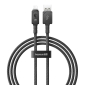 1m, Lightning - USB kaabel, juhe: Baseus Aramid Fiber - Must