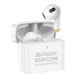 Wireless Earphones Foneng BL128 - Bluetooth, up to 7 hours, with case up to 20 hours - White