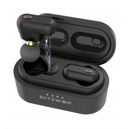 Wireless Earphones BlitzWolf FYE7 - Bluetooth, up to 3 hours, with case up to 12 hours - Black
