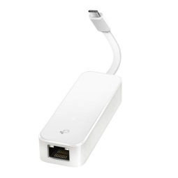 Adapter: USB-C, male - Network, LAN, RJ45, female: Gigabit Ethernet 1000 Mbps: TP-Link UE300C - White