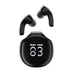 Беспроводные наушники Acefast T9 - Bluetooth, SBC, до 6.5 часов, с корпусом до 30 часов - Чёрный