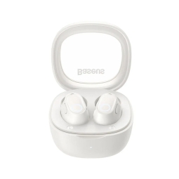 Wireless Earphones, Bluetooth 5.3, battery 40mAh up to 5 hours, with case up to 25 hours, Baseus Bowie WM02 - White