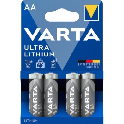 AA lithium battery, 4x - Varta - AA - LR6, Paljchikovye, FR6, MN1500, MX1500, MV1500, Type 316