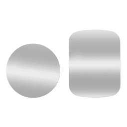 Metal plates for magnet holders, 2 plates -  Silver