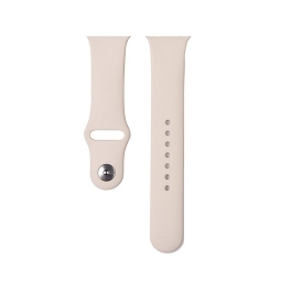 Ремешок для часов Apple Watch 42-49mm - Силикон: Deчерез Deluxe Sport - Бежевый