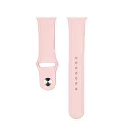 Ремешок для часов Apple Watch 42-49mm - Силикон: Deчерез Deluxe Sport - Светло-розовый