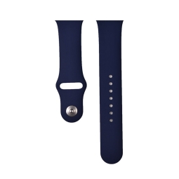 Ремешок для часов Apple Watch 42-49mm - Силикон: Deчерез Deluxe Sport - Тёмно-синий