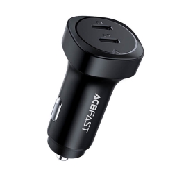 Car charger: 2xUSB-C, up to 72W (36W+36W), QuickCharge up to 20V 1.8A: Acefast B2 - Black