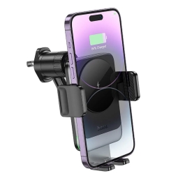 Wireless charger 15W, air vent car holder: Hoco HW13 - Black