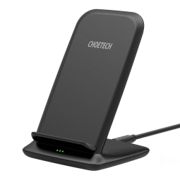 Wireless charger, up to 15W, 1m USB cable: Choetech T555 - Black