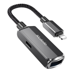 0.1m, USB 3.0, female + Lightning, female - Lightning, male, adapter: Mcdodo CA269 - Black