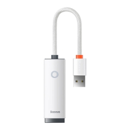 Võrguadapter: USB 2.0, male - Network, LAN, RJ45, female: 100Mbit/s: Baseus AirJoy - White