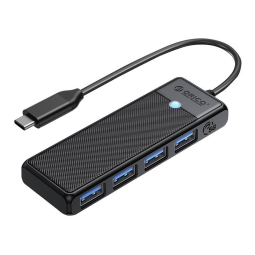 Jagaja USB-C hub: 4xUSB 3.0, 0.15m: Orico PAPW4A-C3 - Must