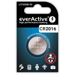 CR2016 lithium battery, 1x - everActive - CR2016