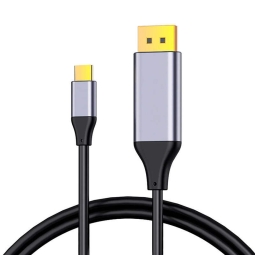 1.7m, USB-C - DisplayPort кабель, 8K 60Hz, 4K 120Hz: Lention CU808D - Чёрный