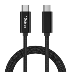 1m, USB-C - USB-C cable, 4K30Hz 10Gbps USB3.1v2, up to 100W: Invzi CTC66FT - Black