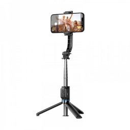Selfie pulk, tripod, kuni 105cm, Bluetooth, 161g: WiWU Se001 - Must