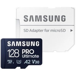 128GB microSDXC memory card Samsung Pro Ultimate, up to W130/R200 MB/s