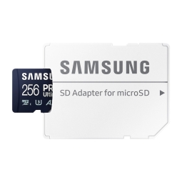 256GB microSDXC memory card Samsung Pro Ultimate, up to W130/R200 MB/s