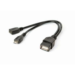 Адаптер: Micro USB, папа - USB, мама + Micro USB, мама