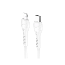 1m, Lightning - USB-C кабель, до 20W: Hoco X37 - Белый