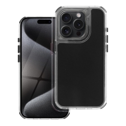 Чехол iPhone 15 Pro - Чёрный-Прозрачный