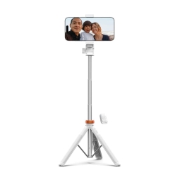 Selfie pulk, tripod, kuni 149cm, Bluetooth, 410g: Tech L03S - Valge