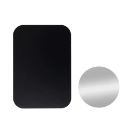 Металлические пластинки для магнитных держателей, 2 пластинки - Чёрный,  Серебристый