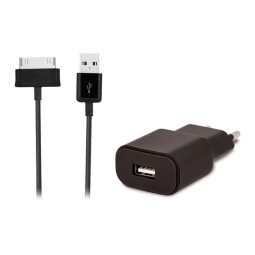 Samsung Tab charger, 30-pin: Cable 1m + Adapter 1xUSB, up to 10W