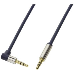 Cable: 5m, Audio-jack, AUX, 3.5mm, 90o PREMIUM