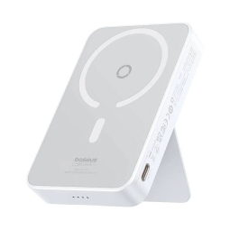 5000mAh Power bank 20W, Magsafe, Wireless 15W: Baseus MagPro Magnetic - 1xUSB-C, QuickCharge up to 9V-2.2A, QI up to 15W - White