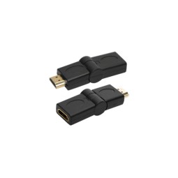 Adapter, üleminek: HDMI 180o: pesa - pesa, Type A-A