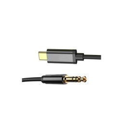 Cable: 1.2m, USB-C - Audio-jack, AUX, 3.5mm: Baseus M01 - Black