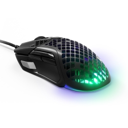 USB hiir SteelSeries Aerox 5, 18000DPI, 66g, RGB, 9 nuppu - Must