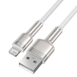 Cable: 2m, Lightning - USB: Baseus Cafule Metal - White