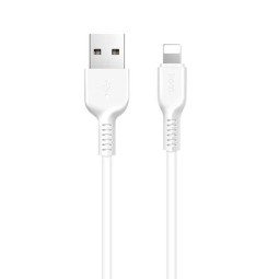 Hoco cable: 1m, Lightning, iPhone, iPad - USB: X20 - White