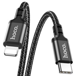 3m, Lightning - USB-C kaabel, juhe, kuni 20W: Hoco X14 - Must