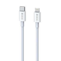 1m, Lightning - USB-C cable, up to 20W: Devia EA271 - White