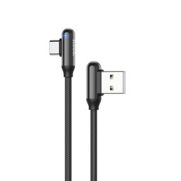 Hoco кабель: 1m, Lightning, iPhone, iPad - USB: U77 - Чёрный