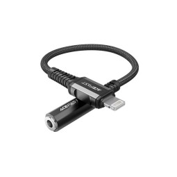 Adapter: 0.1m, Lightning, male - Audio-jack, AUX, 3.5mm, DAC, female: Acefast C1-05 - Must