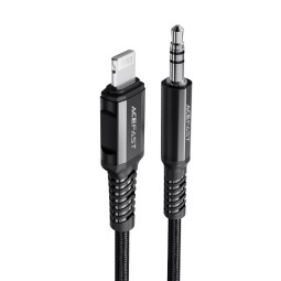 Cable: 1.2m, Lightning - Audio-jack, AUX, 3.5mm, DAC: Acefast C1-06 - Black