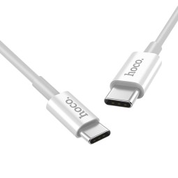 1m, USB-C - USB-C кабель: Hoco X23 - Valge