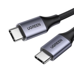 2m, USB-C - USB-C kaabel, juhe, kuni 240W: Ugreen US535 - Must