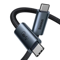 1m, USB-C - USB-C cable, 8K60Hz 40Gbps USB4: Baseus Flash USBv4 - Black