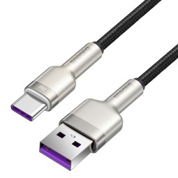 0.25m, USB-C - USB kaabel, juhe: Baseus Cafule Metal - Must