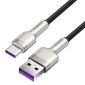 2m, USB-C - USB cable, up to 66W: Baseus Cafule Metal - Black