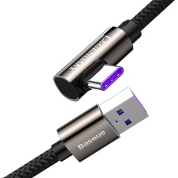 2m, USB-C - USB кабель, до 66W: Baseus Legend Elbow - Чёрный